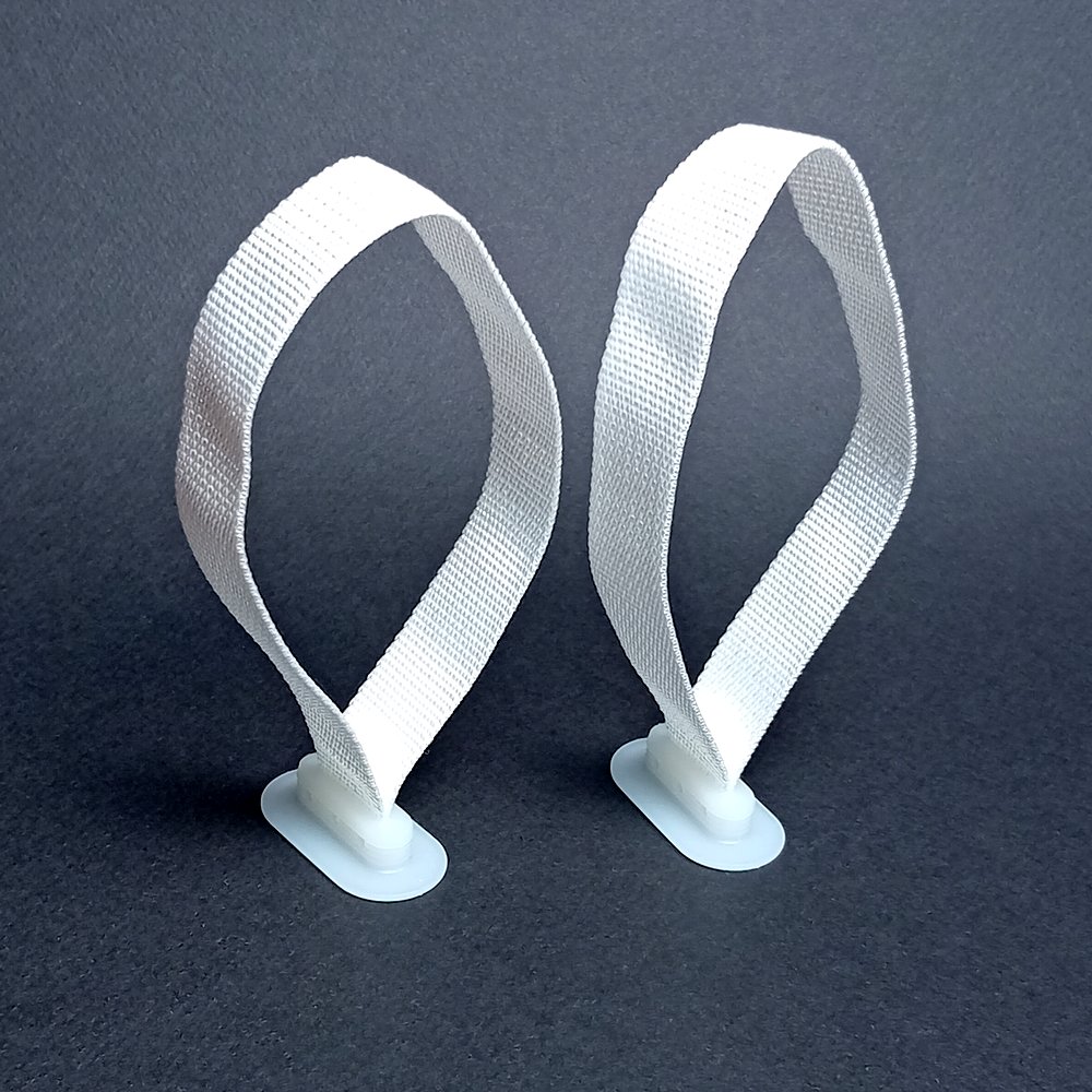 tirette de coffre surmoulée blanche